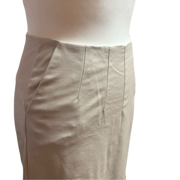 Banana Republic Beige Cotton Blend Pencil Skirt | Sz. 0 | EUC - Picture 4 of 8